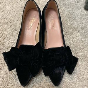 NWT Bisue Ballerinas velvet bow flats